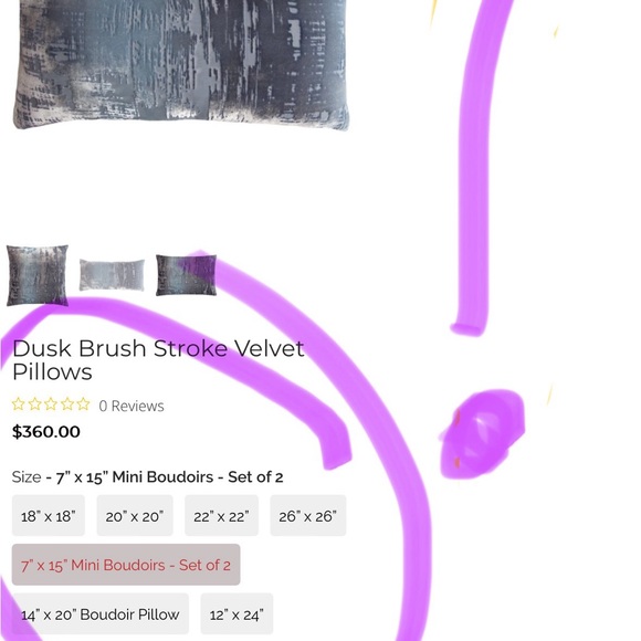 2 mini lumbar pillows NWTS - Picture 6 of 6